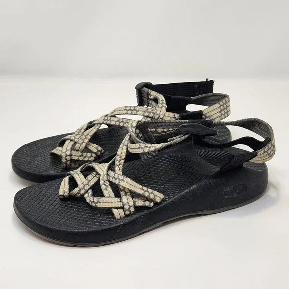 Chaco Womens ZX 2 Yampa Gray White Toe Loop Outdoor Sandals Size 8 Hiking Straps - Picture 4 of 11